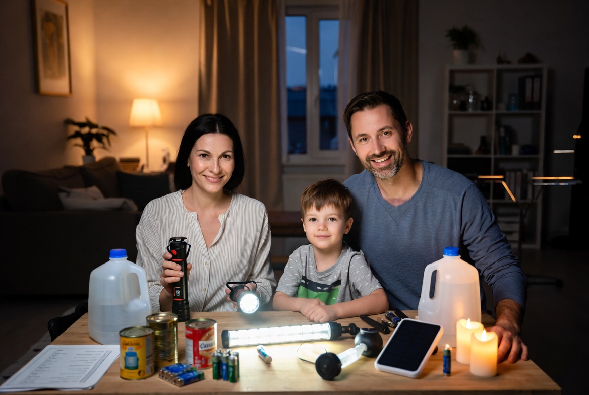 Dunkle Stra e mit Taschenlampen